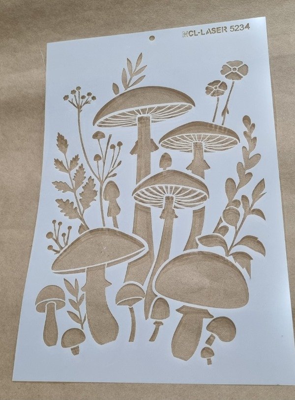 Producto - St 5234 de 20x30 cm Stencil hongos