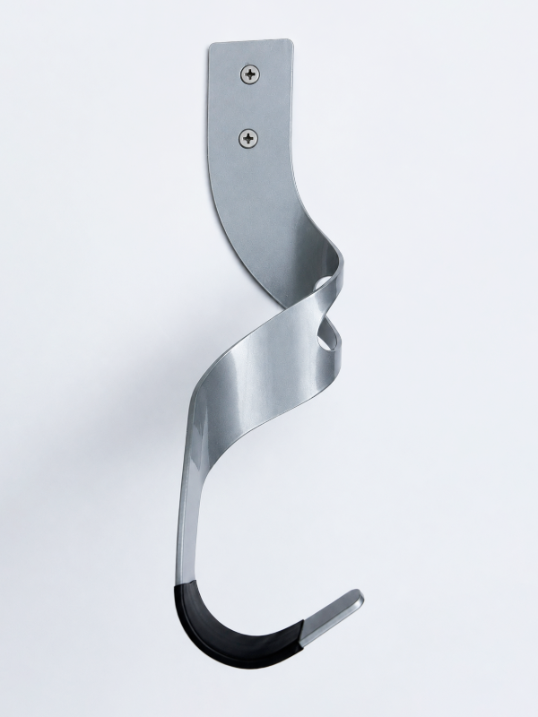 Producto - Bicicletero de Pared de Hierro - Diseño y Resistencia - Color: Gris inoxidable - 1