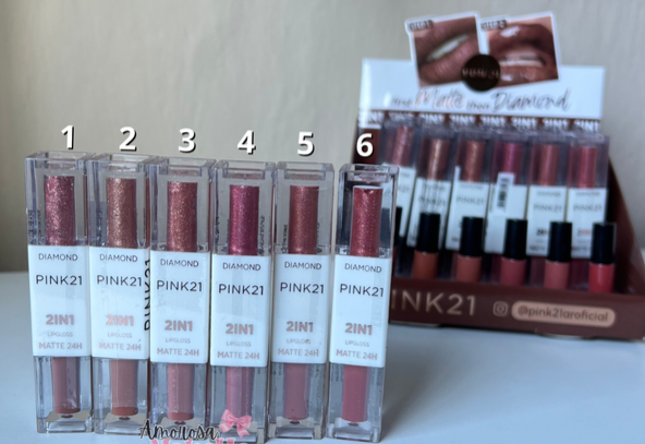 Producto - Labial 2en1 mate/gloss x6u.