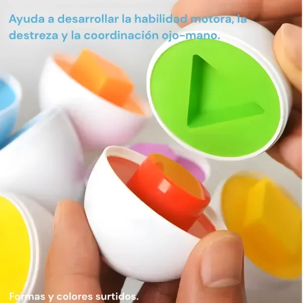 Producto - JUGUETE HUEVERA ENCASTRABLE PARA BEBÉS - 6 HUEVOS - 3