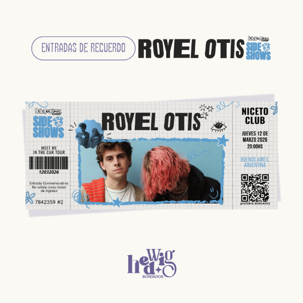 Producto - Entradas de recuerdo 14x6 - ROYEL OTIS Niceto (Lolla Sideshow)