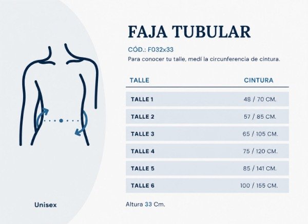 Producto - Faja Post Operatoria tubular 33 Cm - 2