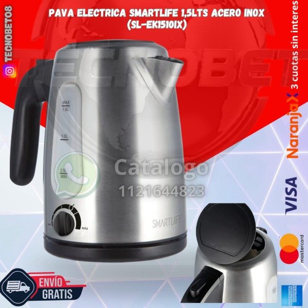 Producto - JARRA ELÉCTRICA SMARTLIFE 1,5LTS SL-EK1510IX