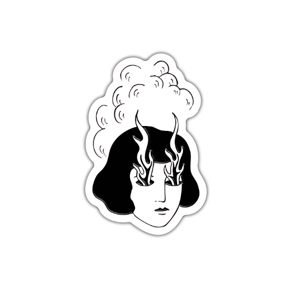 Producto - En llamas  - Vinilo blanco + Laca sectorizada
