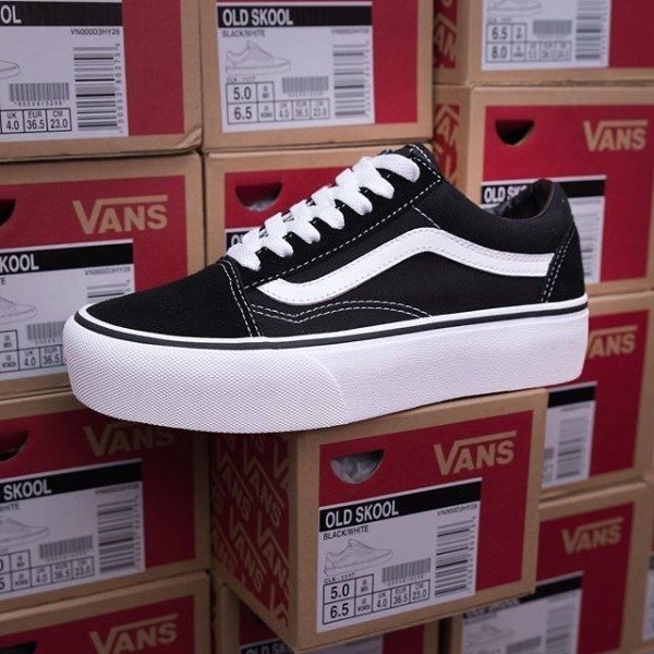Producto - Vans Plataforma Negro                      Importada