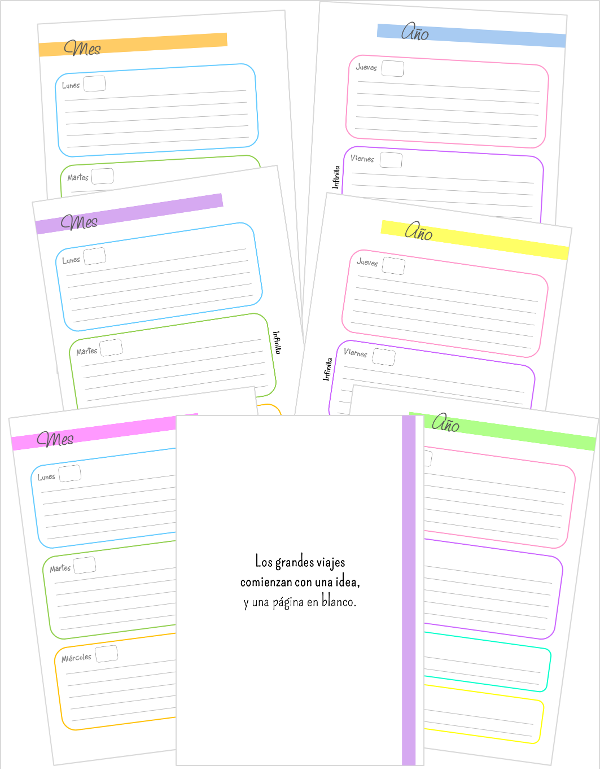 Producto - Agenda semanal perpetua