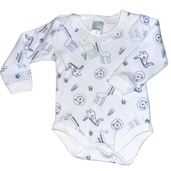 Producto - Body manga larga animales azul