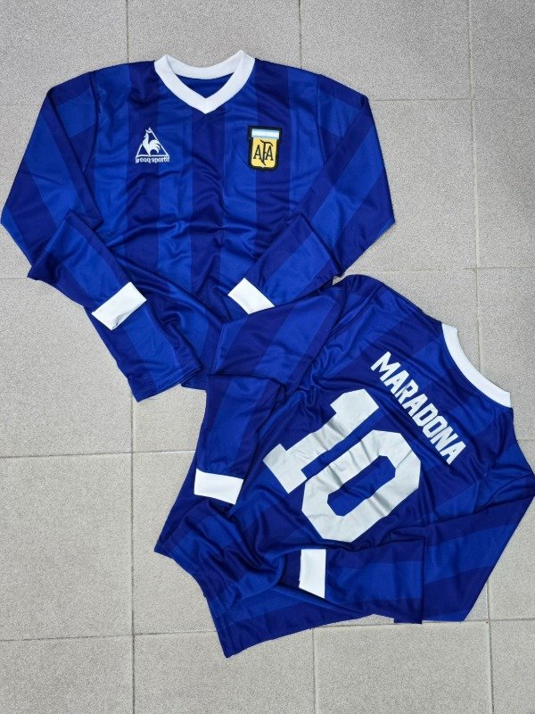 Producto - Camiseta Selección Argentina Alternativa Retro 1986 Mangas Largas