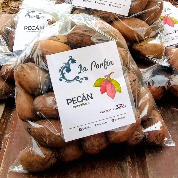 Producto - Nuez pecán con cáscara La Porfía x 350 g