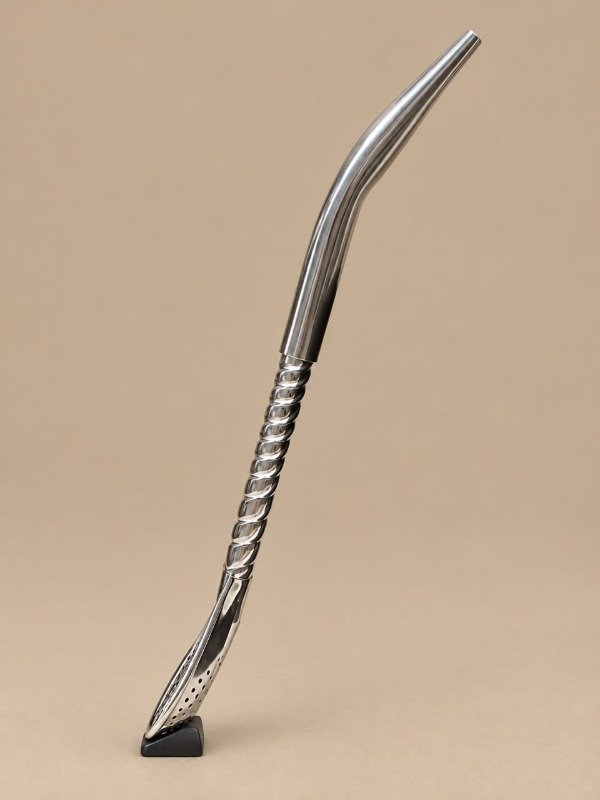 Producto - Bombilla de acero 17cm caño espiralado - 1