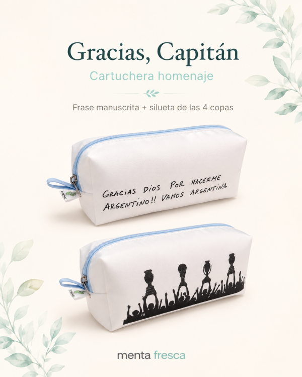 Producto - Cartuchera Messi Argentina Frase Despedida 4 Copas - 2