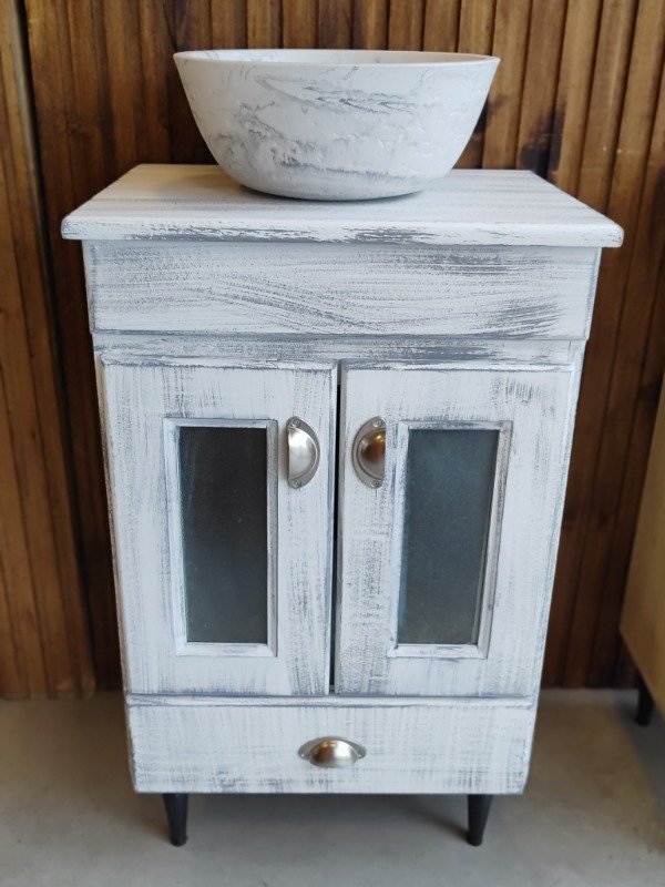 Producto - Vanitory 50 vintage con bacha de apoyo