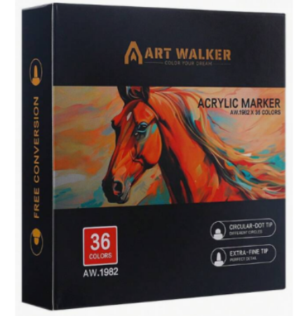 Producto - Marcadores Acrilico Doble Punta Art Walker 36 Colores