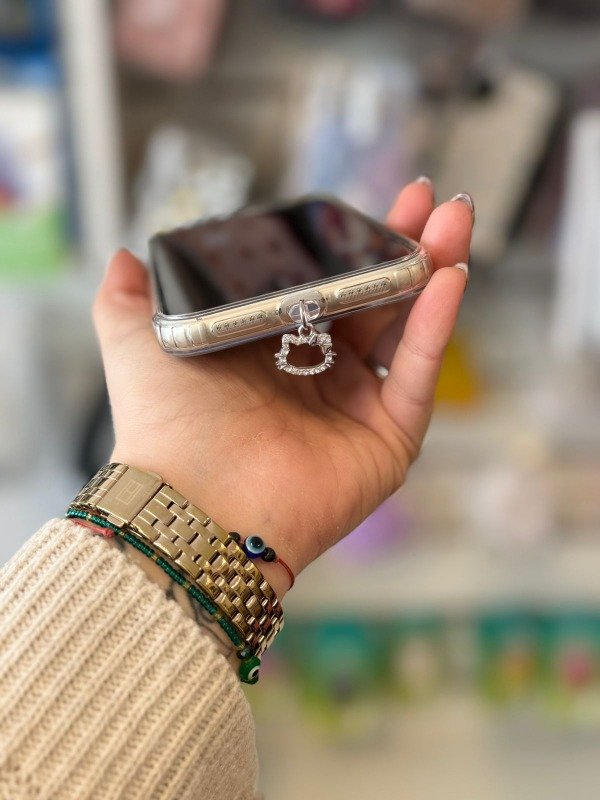 Producto - cubre pin de carga kitty strass