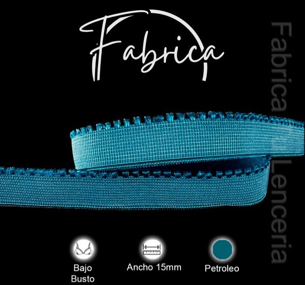 Producto - Bajo Busto Picos Petróleo 15mm nylon (1 metro)