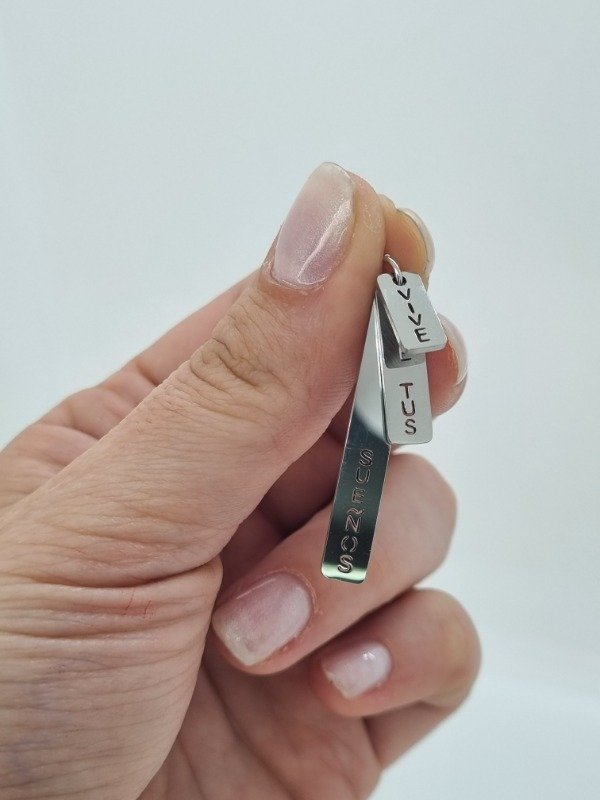 Producto - Dije acero quirurgico triple chapita