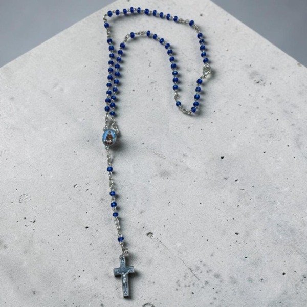 Producto - ROSARIO CHICO CON CUENTAS AZULES CENTRO DE SAN EXPEDITO - ROS#96