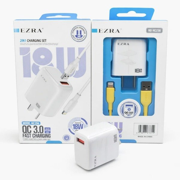 Producto - Cargadores 2in1  QC 3.0A Carga de 18W USB-IOS HC256.