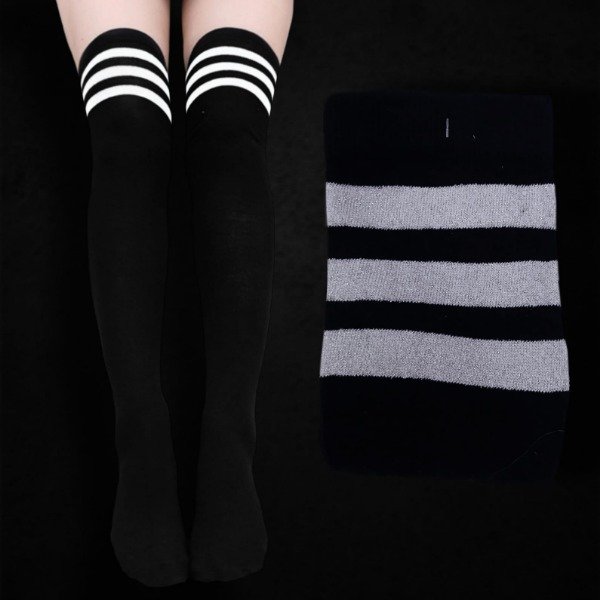 Producto - Medias Bucaneras Negras tres rayas
