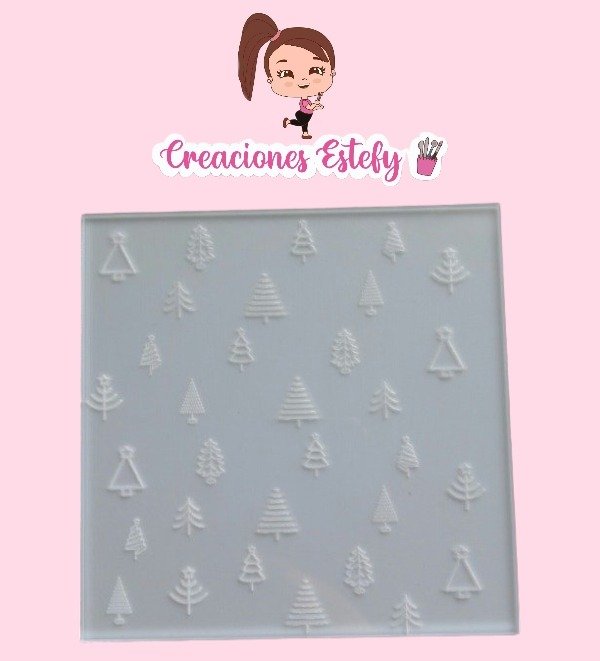 Producto - Placa Texturadora Acrílica Navideña (mod1)