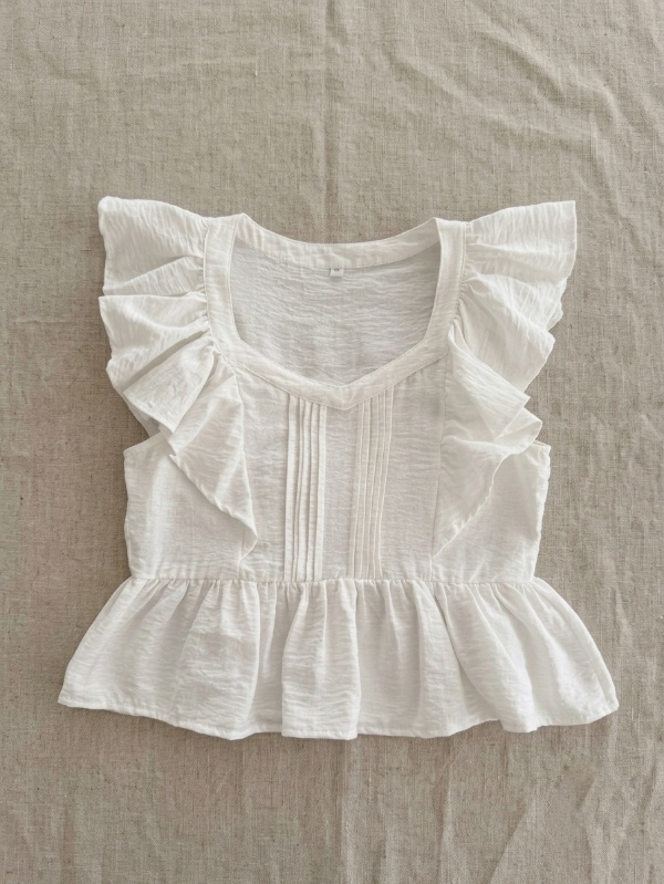 Producto - Blusa volados laterales - Blanco