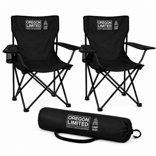 Producto - Pack 2 Sillas Plegables Oregon Camping Playa Con Portavasos - 2
