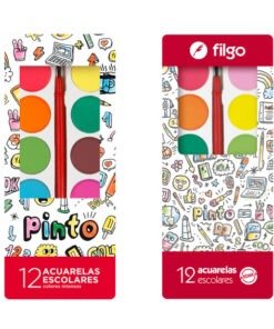 Producto - Acuarela escolar filgo por 12 colores