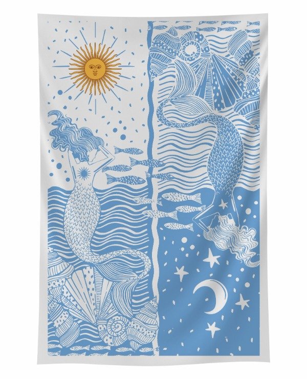 Producto - Manta Sirena Argentina / Azul Marino / Marron