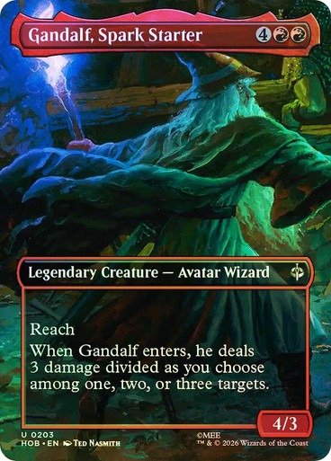 Producto - Gandalf, Spark Starter #203 Borderless Foil  The Hobbit