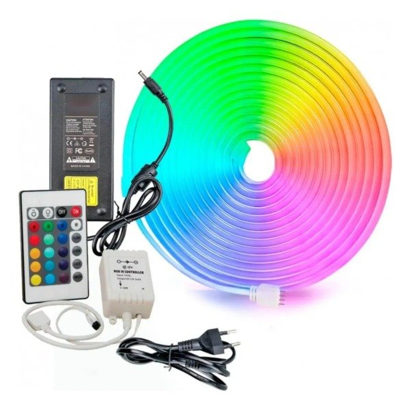 Producto - Tira de Luz LED Neón 5 Metros Flexible para Decoración Interior y Exterior