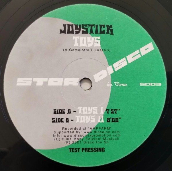 Producto - JOYSTICK Toys Vinilo 12 Italia 2001 House MINIMAL - 0