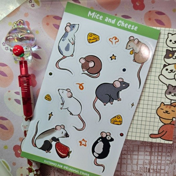 Producto - Plancha de Stickers Mice.