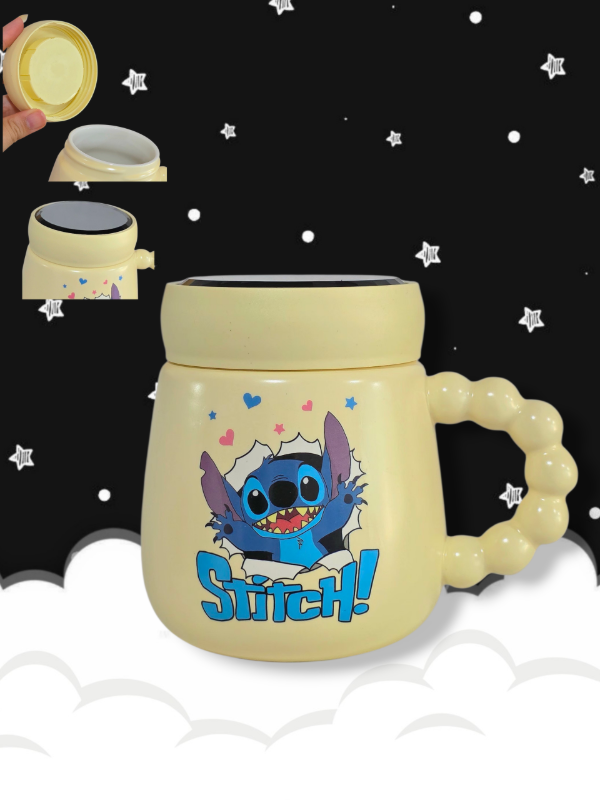 Producto - Taza de Stitch con tapa espejada