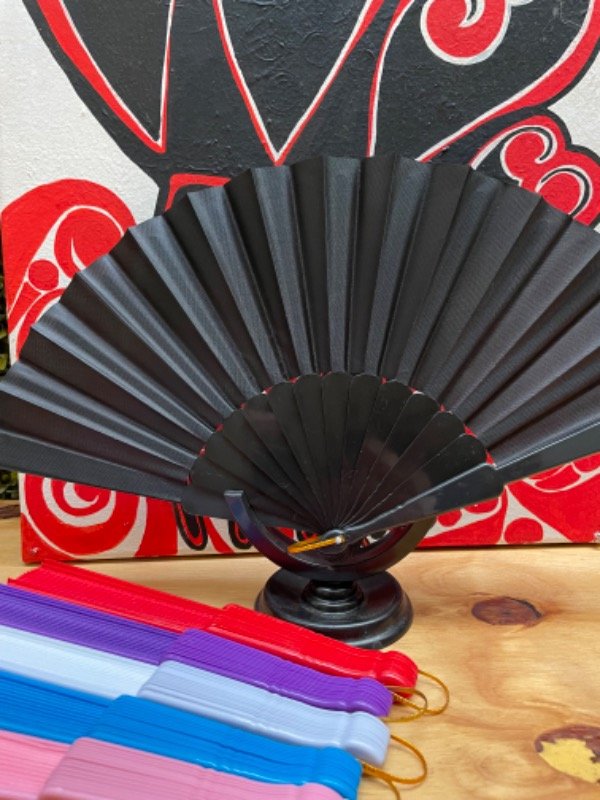 Producto - Abanico fantasía opaco negro