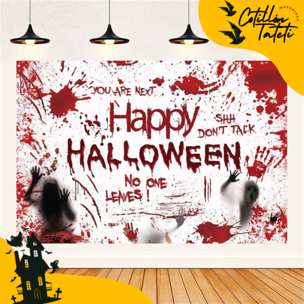 Producto - POSTER SANGRIENTO HAPPY HALLOWEEN -150x100cm