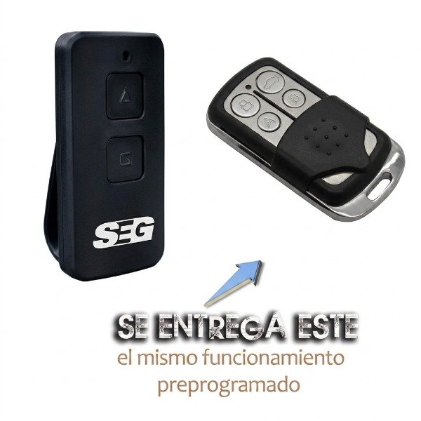 Producto - Copia de Control Remoto Portón SEG 2 Botones - Listo Para Usar