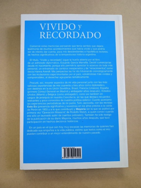 Producto - Vivido y recordado - Guillermo Jacovella - Dunken 2021 - 1