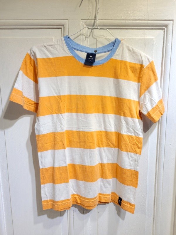 Producto - Remera MIMO rayada blanco y naranja Talle 12 años - PRECIO: 12X