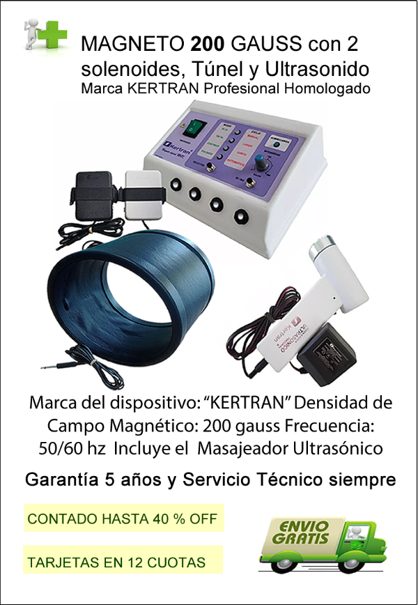 Producto - Magneto M4K KERTRAN 200 Gauss, con Solenoides + Túnel + Ultrasonido Personal
