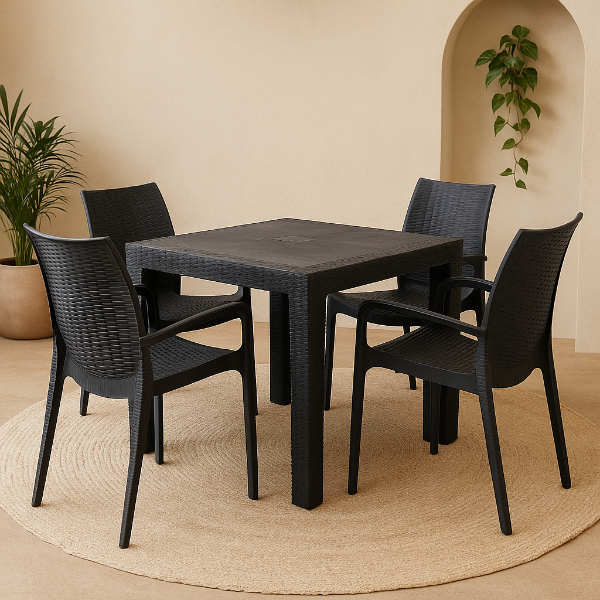 Producto - Set Mesa y Sillas Simil Rattan