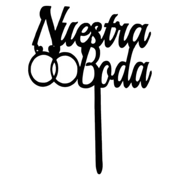 Producto - Cake topper nuestra boda negro