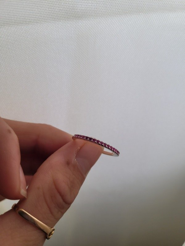 Producto - Anillo cintillo cubic fucsia Plata 925 - 0