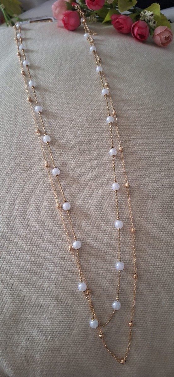 Producto - collar o cinto largo dorado