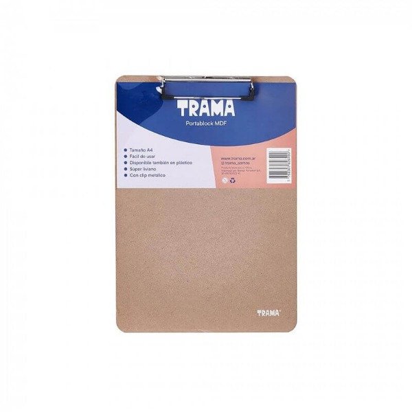 Producto - PLACA PORTABLOCK OLAMI A4 SIMIL MADERA