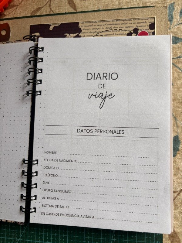 Producto - Cuaderno organización de viaje - 2