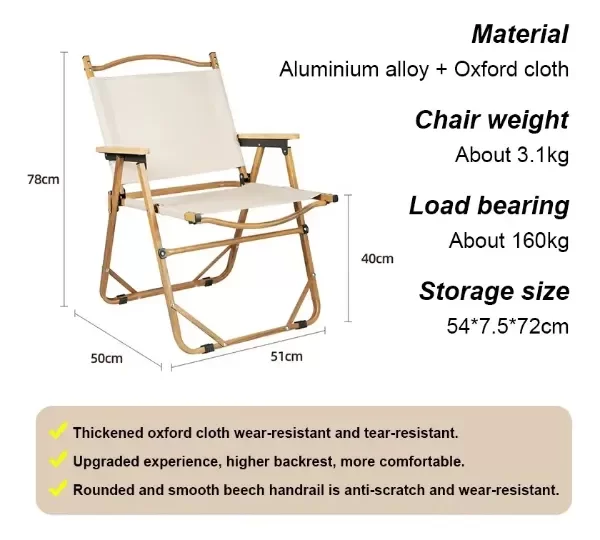 Producto - Silla Reposera Plegable Camping Playa Con Bandeja Hast160kg - 5
