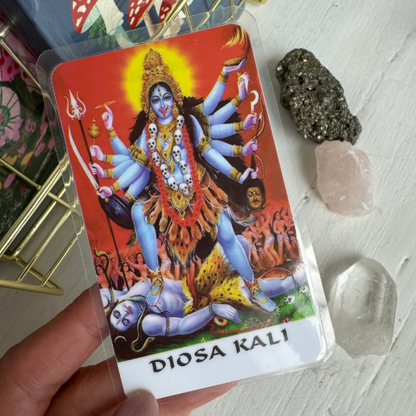 Producto - ESTAMPA PLASTIFICADA DIOSA KALI + ORACIÓN