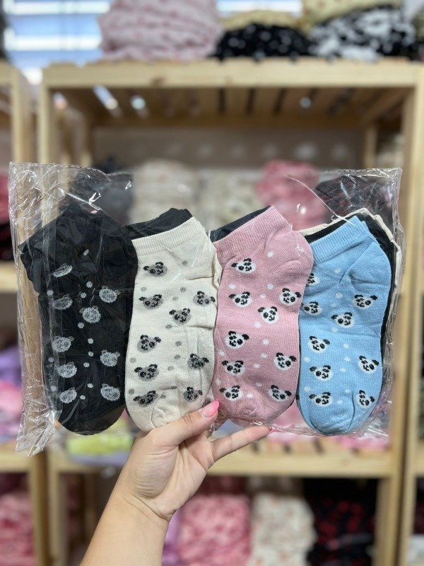 Producto - soquetes estampados X12 surtidos pandas
