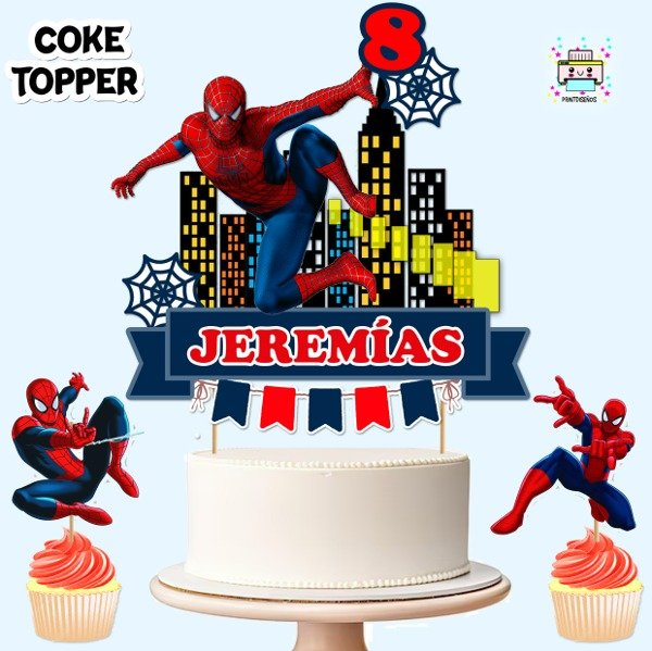 Producto - Kit Imprimible Cake Topper Adorno Torta Spiderman M2