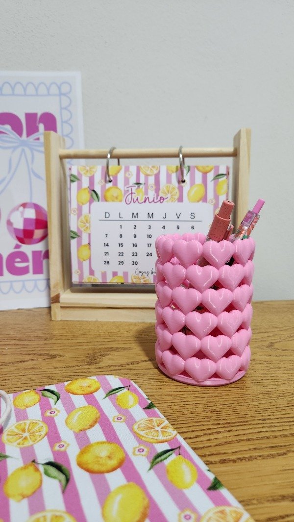 Producto - Portalapicero corazones rosa